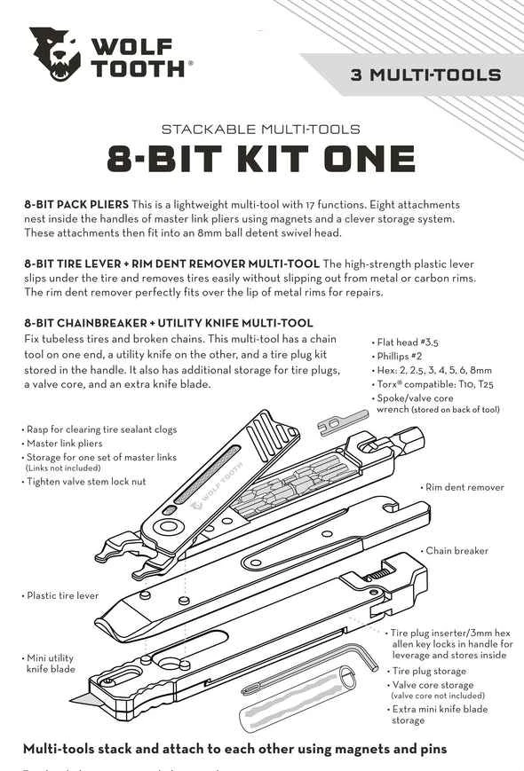 WolfTooth 8-Bit Kit One Multitool - 8-BIT-KIT-ONE 4 WolfTooth 8-Bit Kit One Multitool - 8-BIT-KIT-ONE - Billede 4