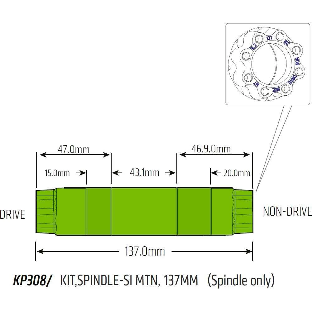 Cannondale Krankaksel 137 Mm MTB Si/SiSL2 - KP308 1 Cannondale Krankaksel 137 Mm MTB Si/SiSL2 - KP308