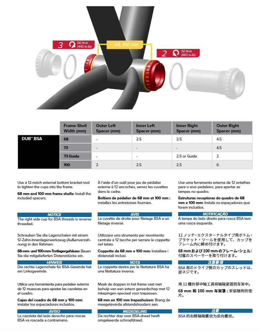 SRAM Krankboks DUB BSA 100 Mm - 00.6418.015.001 3 SRAM Krankboks DUB BSA 100 Mm - 00.6418.015.001 - Billede 3