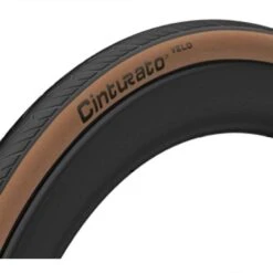 Pirelli Cinturato Velo 700x26C - TLR - Sort/brun - 4043200