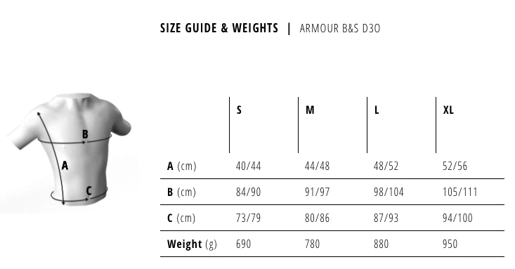 Bluegrass B&S D30 Body Armour - 3PP031CE00X20 6 Bluegrass B&S D30 Body Armour - 3PP031CE00X20 - Billede 6