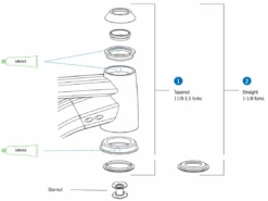 Orbea Headset Semi Integrated 1 1/8" - 1 1/2" - XA940000