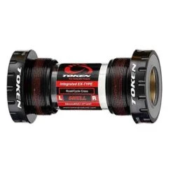 Krankboks TOKEN TK-878EX Hollowtech BSA - Sort